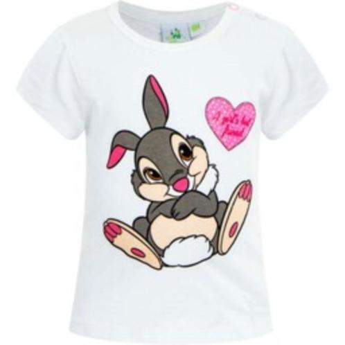 Bambi Stampertje Baby T-Shirt - Disney - Wit - Maat 86, Kinderen en Baby's, Babykleding | Maat 86, Nieuw, Meisje, Shirtje of Longsleeve