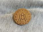 jeton met monogram MA of AM, Ophalen of Verzenden, Brons