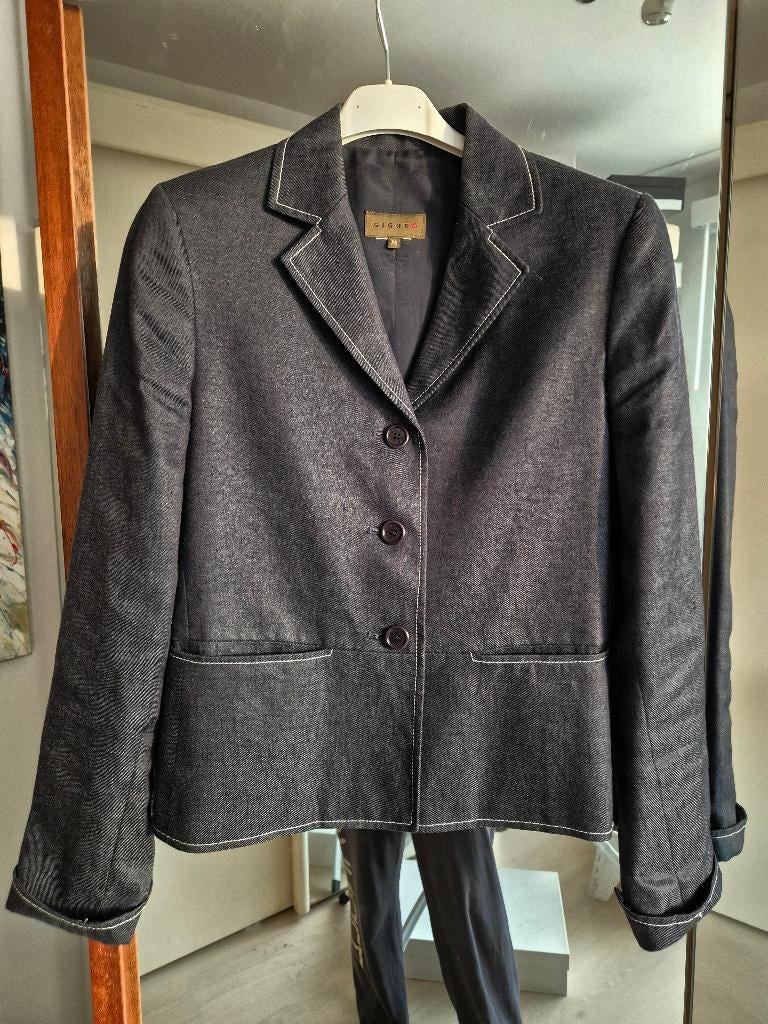 belle petite veste blazer jeans marine, Enlèvement ou Envoi, Comme neuf, Taille 36 (S), Autres couleurs