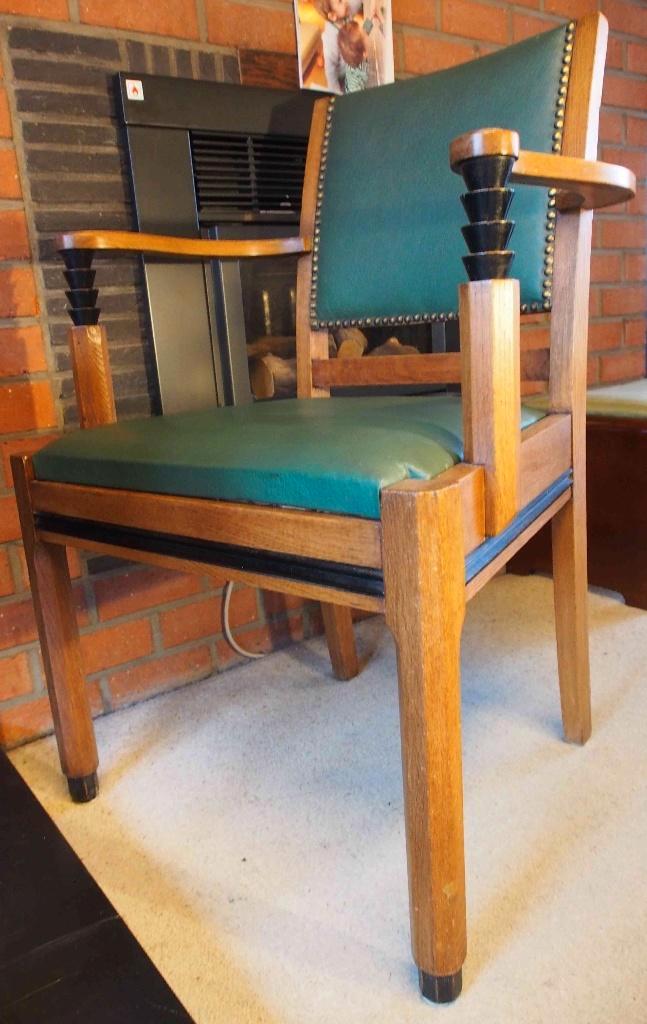 De Coene zetel stoel BRILLAT Art Deco 1927 Decoene Kortrijk, Antiek en Kunst, Antiek | Meubels | Stoelen en Sofa's, Ophalen