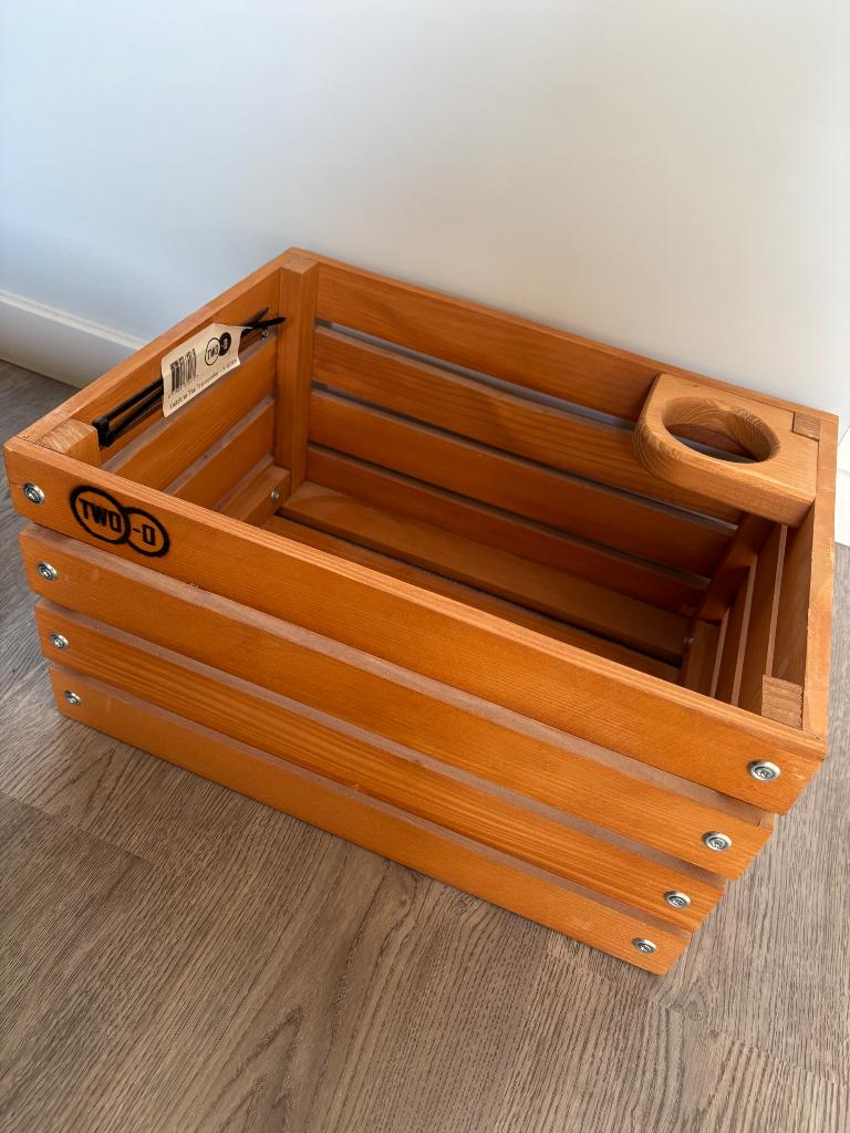 Houten fietskrat splinternieuw, Fietsen en Brommers, Fietsaccessoires | Fietsmanden, Nieuw, Fietskrat, Ophalen