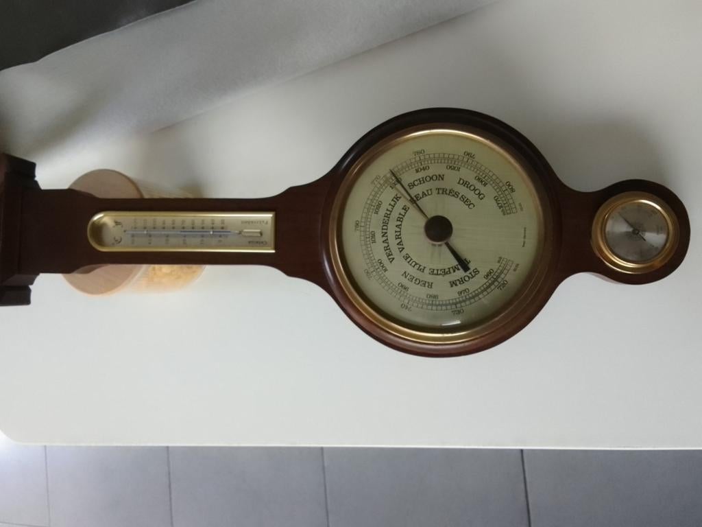 Barometer in eiken hout mooi nieuw prijs 13 euro koopje, Ophalen, Barometer