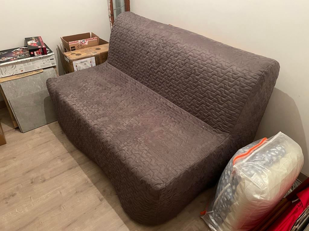 Slaapzetel LYCKSELE LÖVÅS, Gris, Enlèvement, Deux personnes, 190 cm ou moins