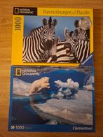 2 puzzles : " zèbres "1000 pièces " Ours polaires "1000 p., Hobby en Vrije tijd, Modelbouw | Figuren en Diorama's, Ophalen
