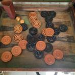 Backgammon  ( Tric - Trac ) . Heel oud ! 2 x 15 schijfjes ., Ophalen of Verzenden