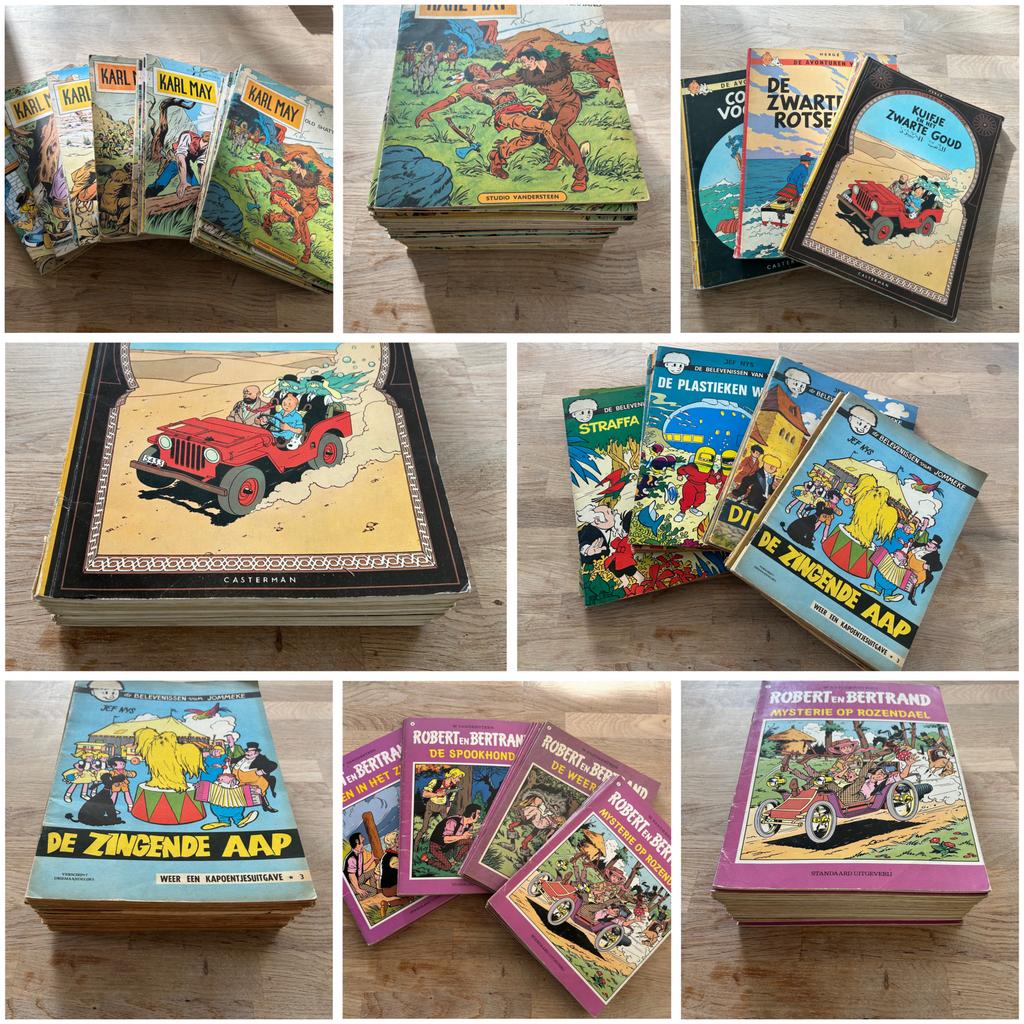 Klassieke strips (135+ stuks) - Kuifje, Jommeke, Asterix,…, Meerdere stripboeken, Ophalen, Zo goed als nieuw