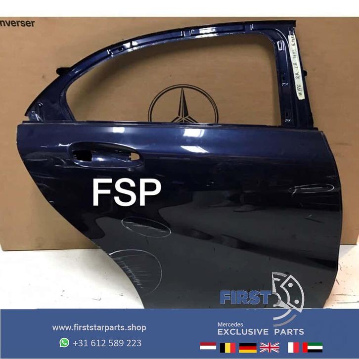 W176 Mercedes A Klasse deur rechts portier zwart wit blauw 2, Auto-onderdelen, Carrosserie, Deur, Mercedes-Benz, Achter, Rechts