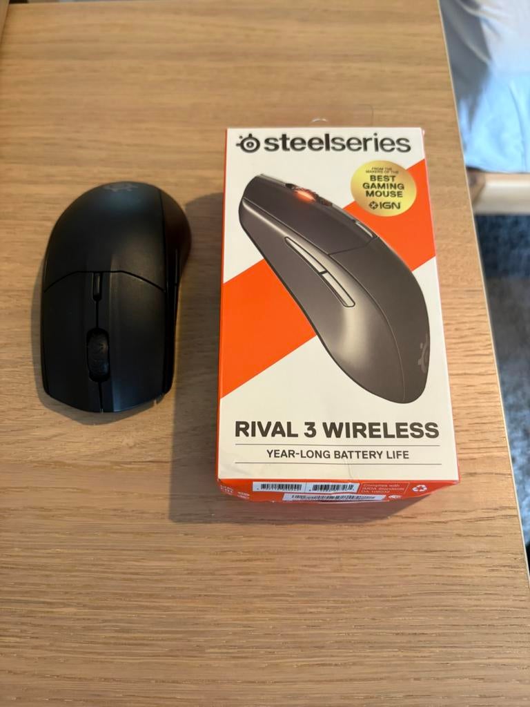 Steelseries Rival 3 Wireless, Computers en Software, Muizen, Zo goed als nieuw, Muis, Rechtshandig, Draadloos, Gaming muis, Ophalen of Verzenden