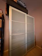 Kleedkast IKEA Pax zwarte glazen deuren (150*200*60), Huis en Inrichting, Kasten | Kleerkasten, Ophalen, Zo goed als nieuw, Glas