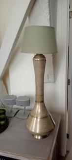 Tafellamp. Messing en met graveerwerk., Ophalen, Gebruikt, Metaal, 75 cm of meer