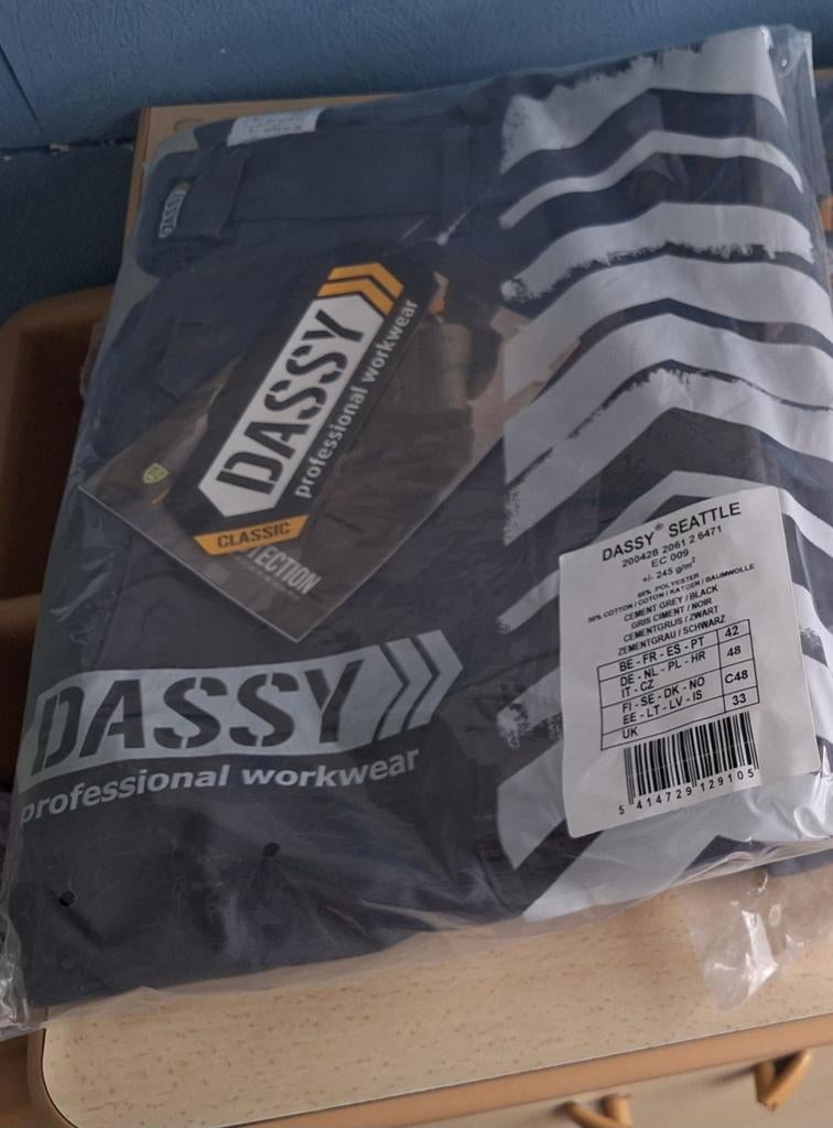 Pantalon travail dassy homme neuf, Ophalen, Nieuw