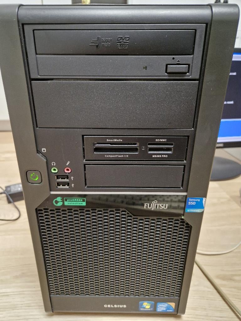Fujitsu Celsius W280 — i7 — SSD+disque dur — Windows 10 Pro, Informatique & Logiciels, Ordinateurs de bureau, Utilisé, 2 à 3 Ghz