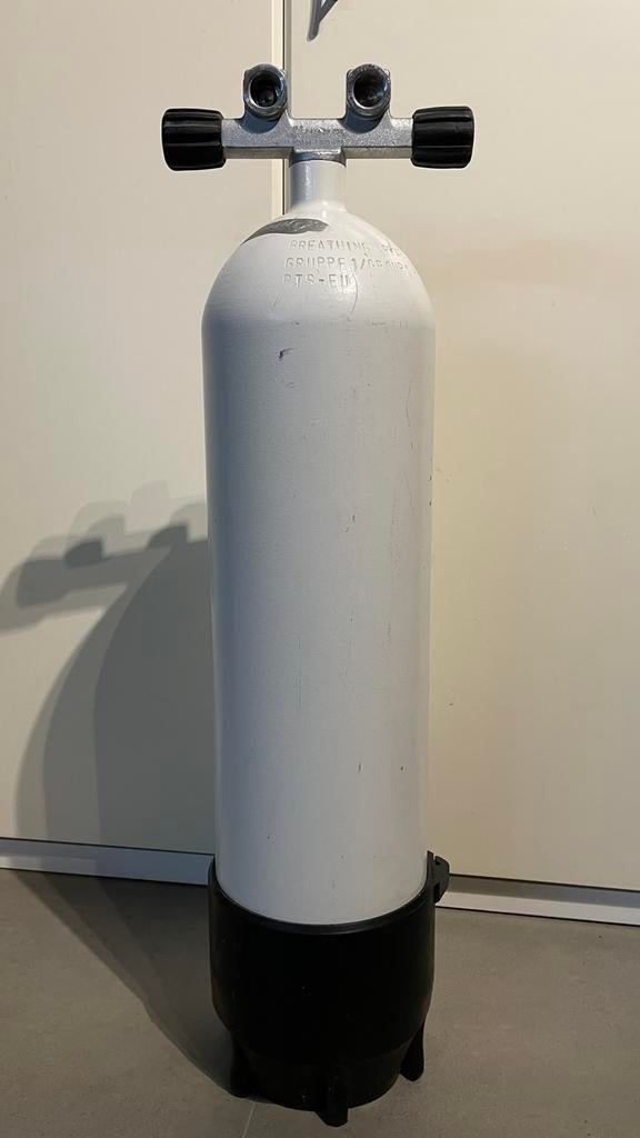 Lange 12l staal, dubbele kraan, Ophalen of Verzenden, Gebruikt, Duikfles