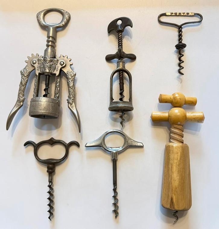 Lot van 6 antieke kurkentrekkers, Antiek en Kunst, Antiek | Keukengerei, Ophalen of Verzenden