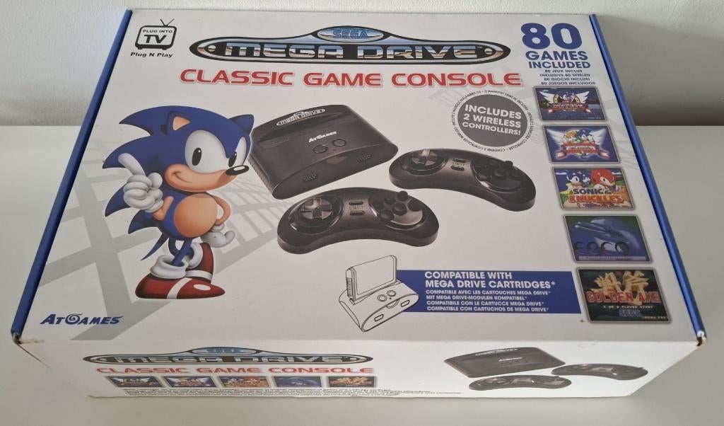 Sega Mega Drive Classic (Mini ; 80 games), als nieuw., Games en Spelcomputers, Spelcomputers | Sega, Met games, Mega Drive, RetroGamed