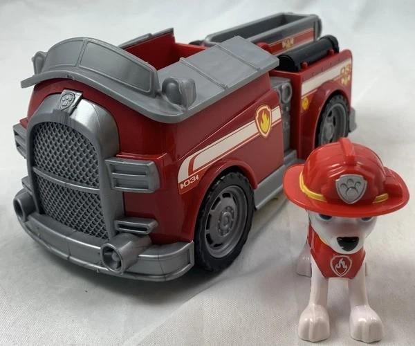 Figurine et voiture de pompier PAW Patrol Marshall, rouge, Envoi, Comme neuf