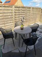 Tuinmeubelen: set tafel en 4 stoelen, Jardin & Terrasse, Ensembles de jardin, Enlèvement, Comme neuf