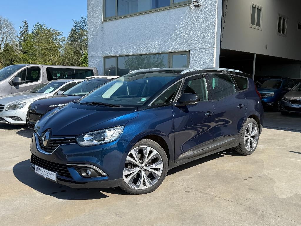 Renault Grand Scenic 7 Pl, Autom, Pano, Camera, Full Option, Auto's, Monovolume, 4 cilinders, Blauw, Leder en Stof