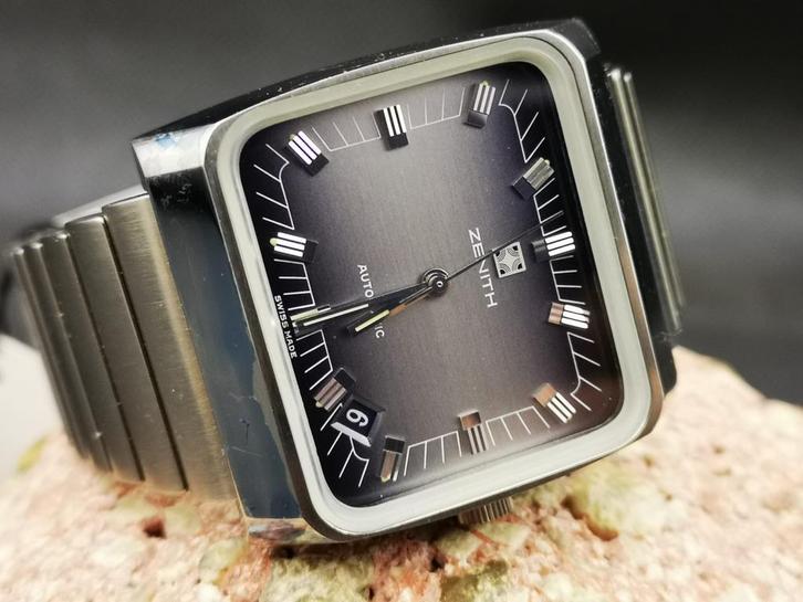 ZENiTH "NOS" Automatisch herenhorloge, Bijoux, Sacs & Beauté, Montres | Hommes, Comme neuf, Acier, Acier, Enlèvement ou Envoi