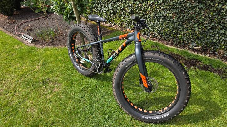 Dikkebanden fiets. Scott "BIGJON" Maat S - Slechts135 km, Fietsen en Brommers, Fietsen | Mountainbikes en ATB, Zo goed als nieuw