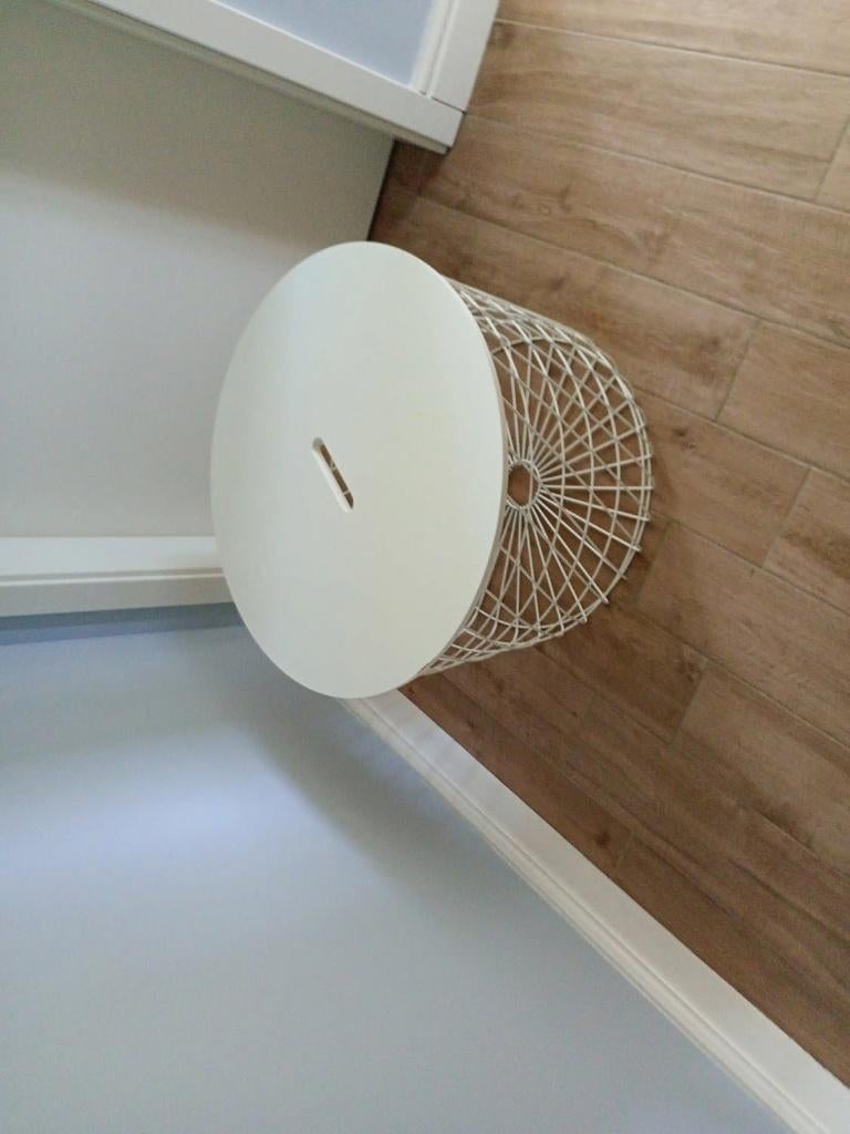 bijzettafel, Huis en Inrichting, Tafels | Bijzettafels, Ophalen, Minder dan 45 cm, Gebruikt, Metaal of Aluminium