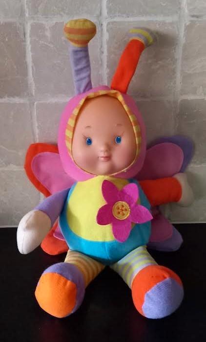 knuffel babypopje vlinder, Kinderen en Baby's, Speelgoed | Knuffels en Pluche, Zo goed als nieuw, Ophalen of Verzenden