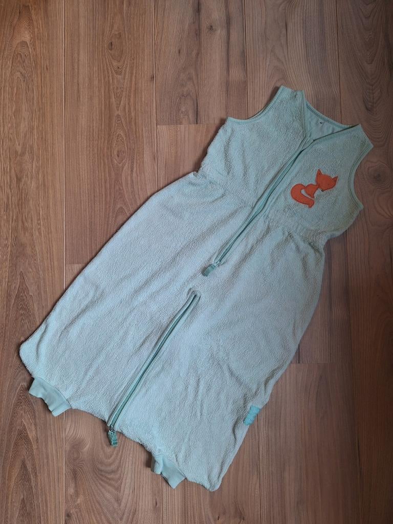 Muntgroene slaapzak uit badstof, Ophalen, Zo goed als nieuw, Slaapzak