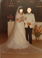 Vintage trouwjurk te koop (mt. 40), Enlèvement ou Envoi, Porté, Blanc, Robe de mariée