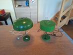 Set Vintage Tafellampen – Jaren 70 – Retro Groen – Space Age, Ophalen, Gebruikt, Metaal, Mid-century modern - Space Age