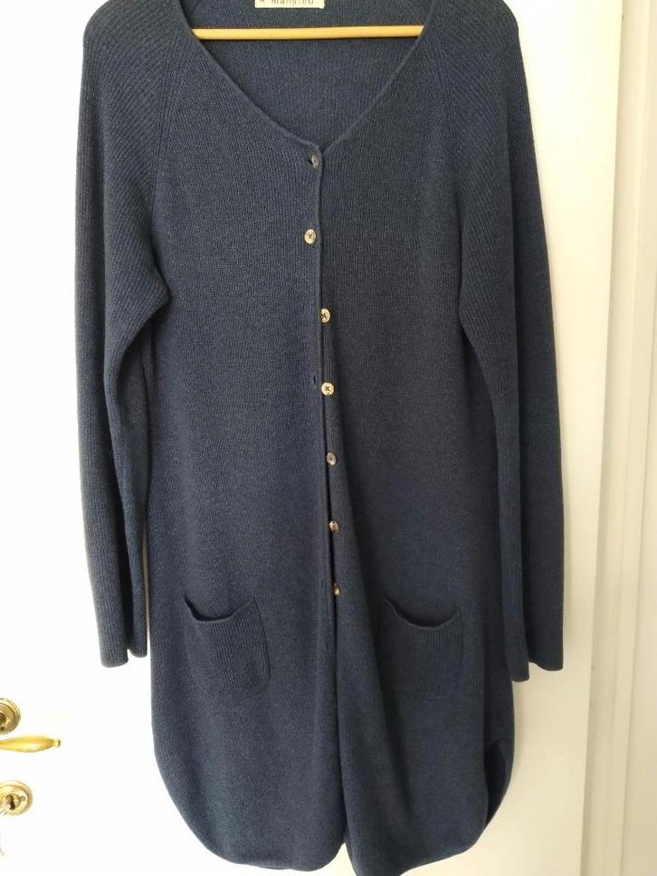 Pull long MANSTED - taille L - 100% coton - parfait état, Vêtements | Femmes, Pulls & Gilets, Comme neuf, Taille 42/44 (L), Bleu