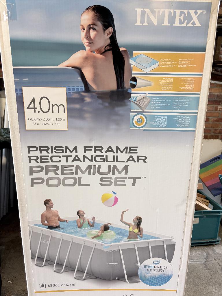 Zwembad INTEX 4x2x1, Ophalen, Gebruikt, 200 tot 300 cm, 80 tot 120 cm
