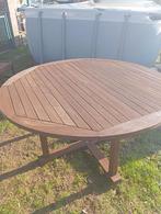 Table ronde teck 1.5M diamètre neuf, Jardin & Terrasse, Tables de jardin, Enlèvement ou Envoi