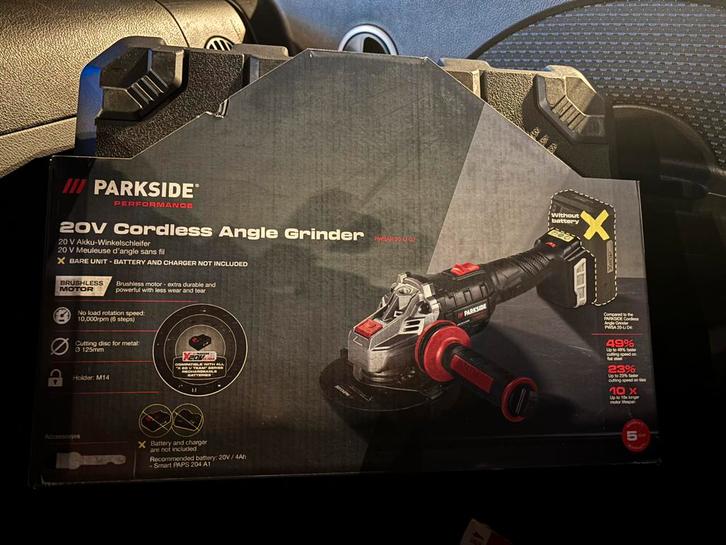 Parkside 20V Accu Haakse Slijpmachine, Doe-het-zelf en Bouw, Gereedschap | Boormachines, Nieuw, Ophalen
