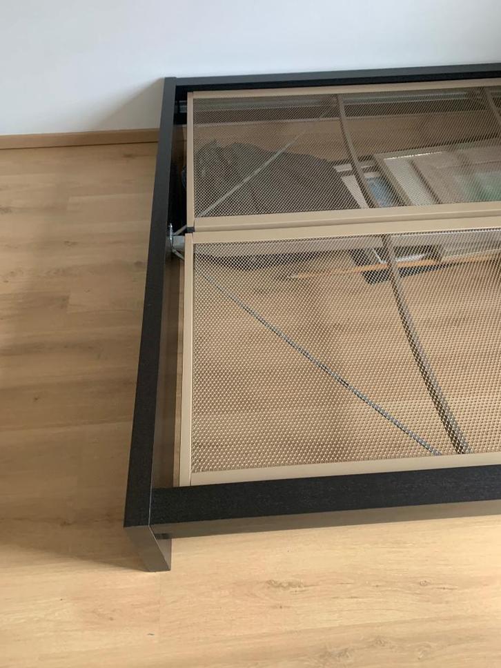 Tweepersoonsbed, Huis en Inrichting, Slaapkamer | Bedden, Zo goed als nieuw, Tweepersoons, 180 cm, 200 cm, Hout, Bruin, Ophalen