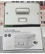 Boîte de rangement blanche Leitz WOW Click moyenne A4 Office, Enlèvement ou Envoi, Neuf