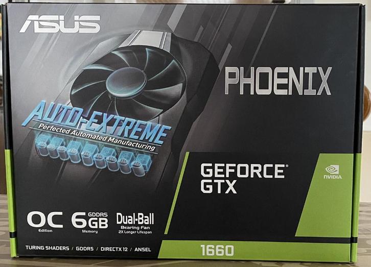 Asus nVidia Geforce GTX  1660 6GB geheugen OC Edition, Computers en Software, Videokaarten, Gebruikt, Nvidia, PCI-Express 3.0