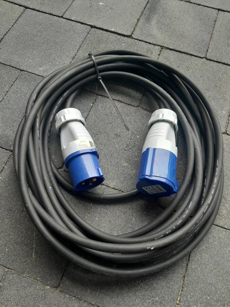 CEE neopreen verlengkabel 15 meter  male/female, Caravans en Kamperen, Kampeeraccessoires, Ophalen
