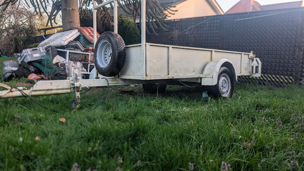 Aanhangwagen 3mx1m50 staal/alu ledlichten, KOOPJE!!!, Ophalen, Gebruikt