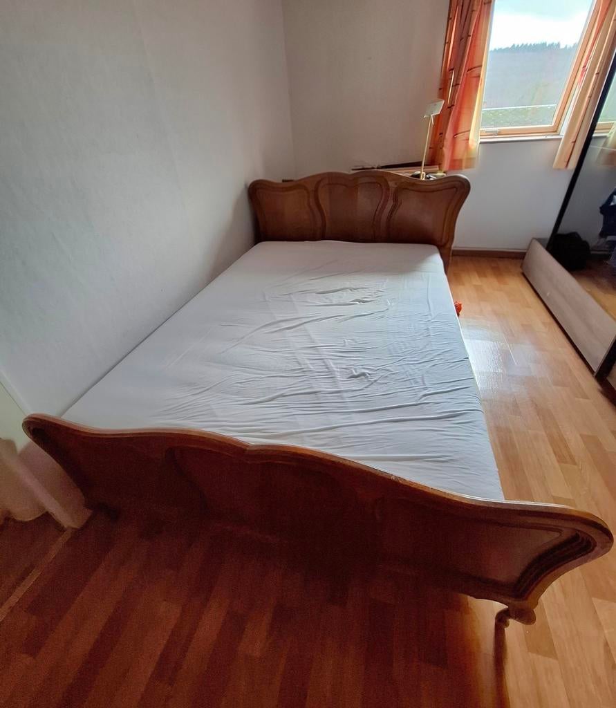 Lit deux personnes en bois, Maison & Meubles, Chambre à coucher | Lits, Comme neuf, Deux personnes, 140 cm, 200 cm, Bois, Brun