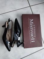 SANDALES neuves ANDREA  MANUELI noire vernie 37, Neuf, Enlèvement ou Envoi, Noir, Sandales et Mûles