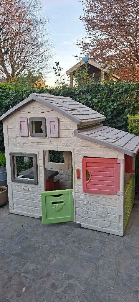 Smoby huisje, Kinderen en Baby's, Speelgoed | Buiten | Speelhuisjes, Ophalen, Gebruikt, Plastic