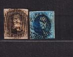 België 1851 OBP 6A en 7 gestempeld, Verzenden, Gestempeld, Gestempeld