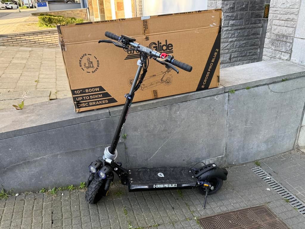 Trotinette electrique urban glide e-cross pro blue 2, Enlèvement, Utilisé