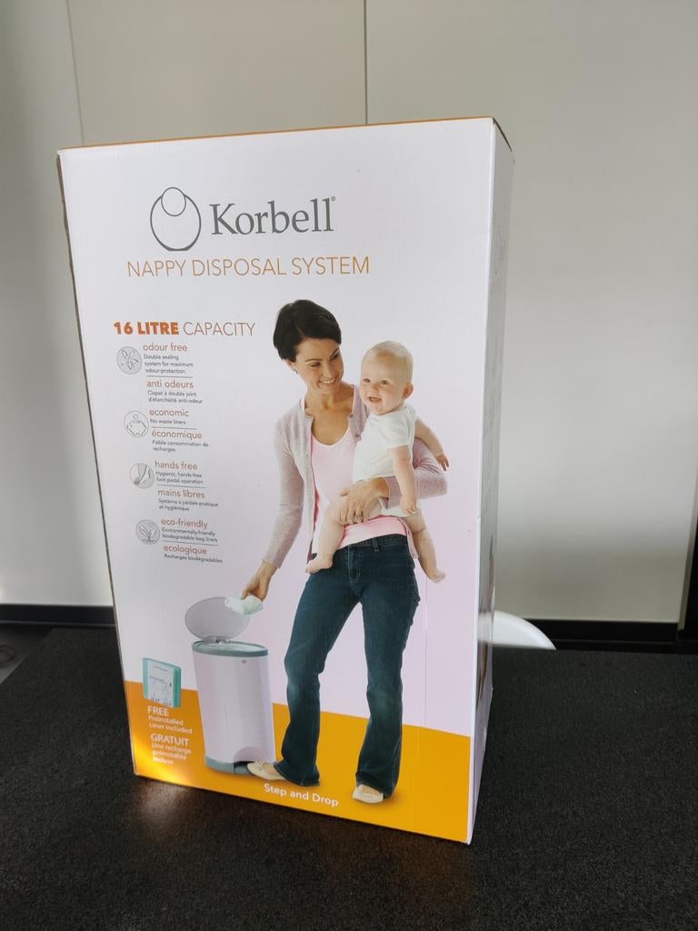 (Nouveau) Corbeille à couches Korbell 16 litres rose, Enlèvement