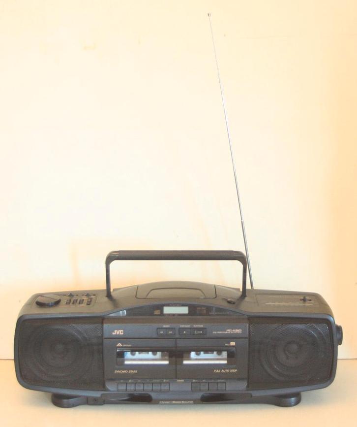 Draagbare JVC Stereo / Radio - CD - Dubbel Cassettedeck, Audio, Tv en Foto, Stereoketens, Zo goed als nieuw, Cassettedeck, Cd-speler