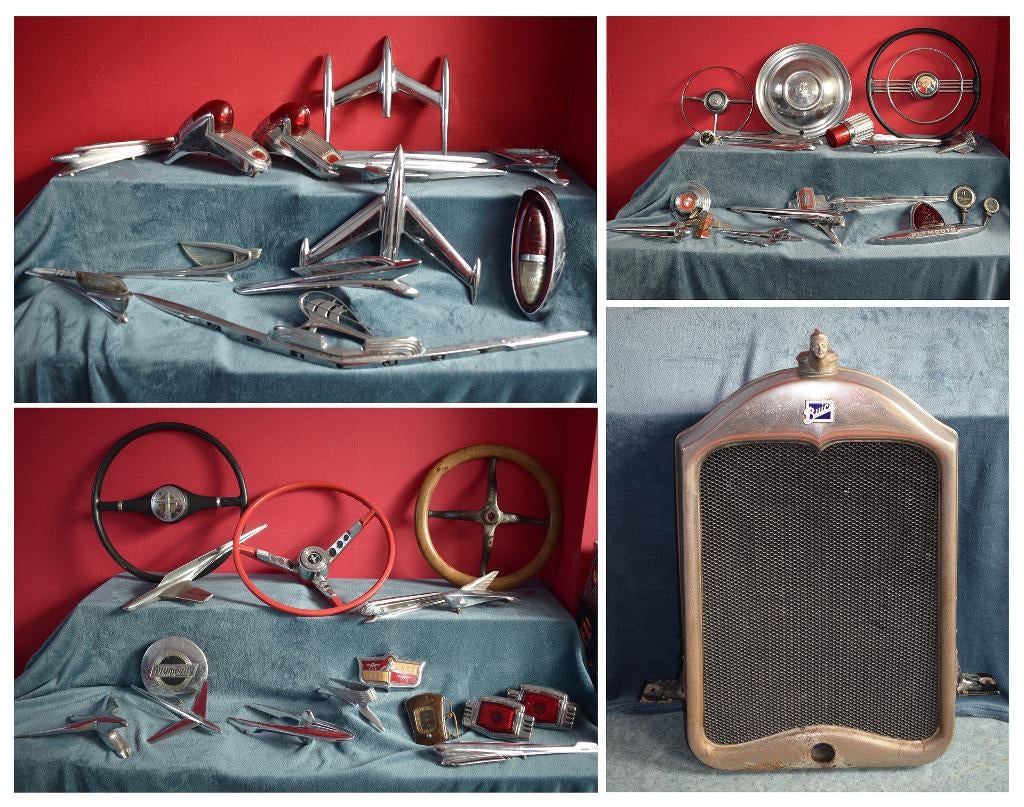 Stock auto onderdelen oldtimer beurs antiek, Antiek en Kunst, Curiosa en Brocante, Ophalen