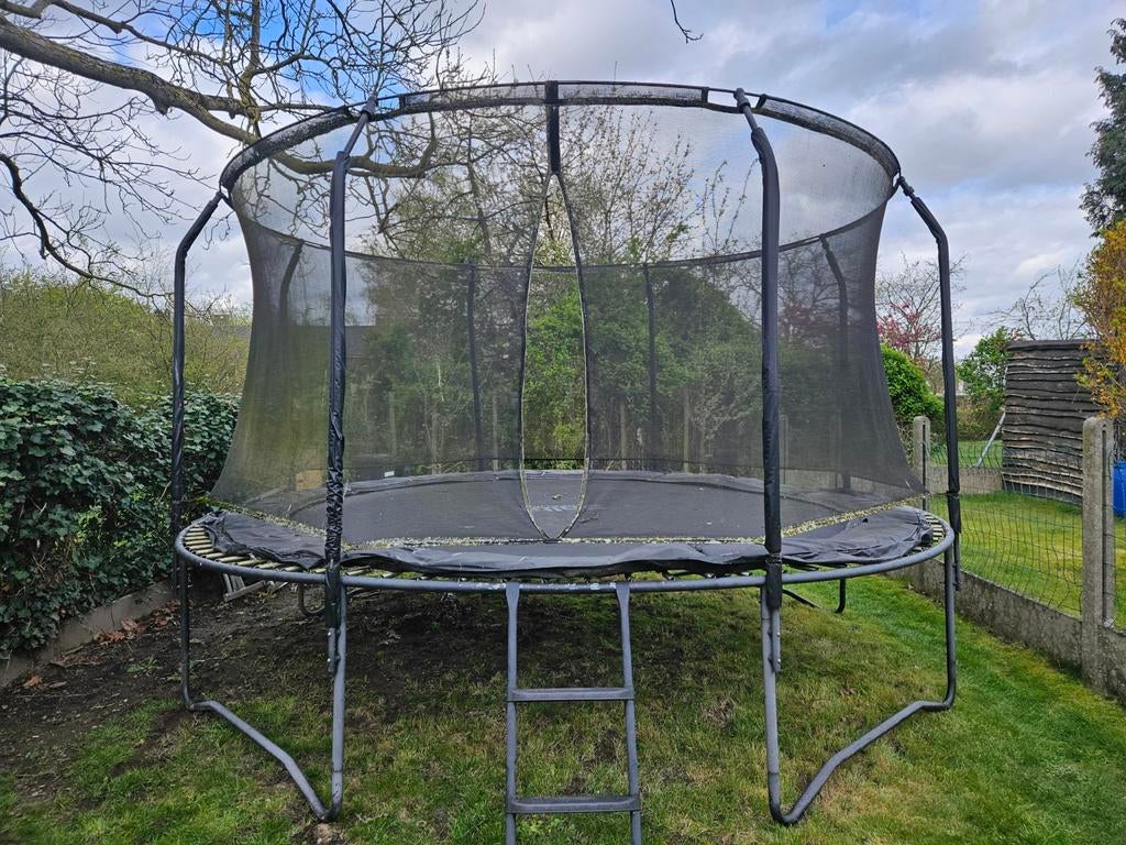 Salta trampoline 427cm - premium black edition met trapje, Kinderen en Baby's, Speelgoed | Buiten | Trampolines, Ophalen