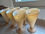 Vintage set van Italiaanse glazen ijscoupes (7), Enlèvement, Comme neuf