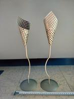 Vintage Memphis-stijl Kandelaar | Metaal Design (Set of Stuk, Ophalen, Zo goed als nieuw, Metaal, Grijs