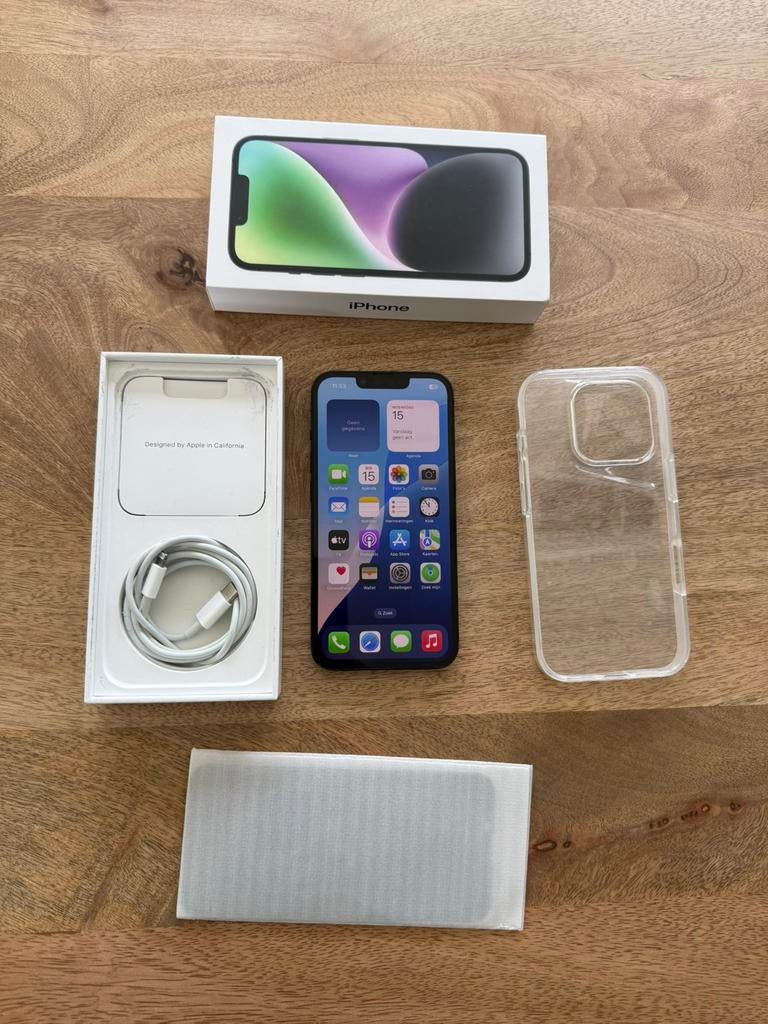 iPhone 14 128 Go noir en bon état, 83 %, 128 GB, Enlèvement ou Envoi, Comme neuf